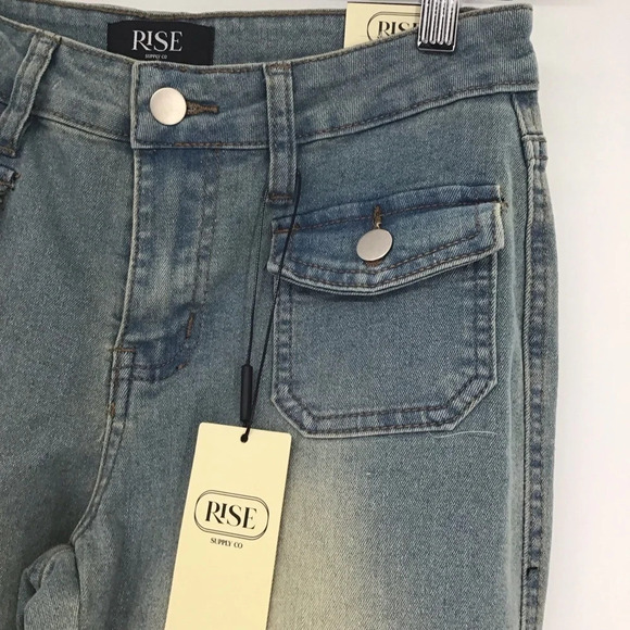 Rise Supply Co. Juniors Stretch Bootcut Mid-Rise Vintage Wash Jeans NWT Size 3 - Picture 5 of 10